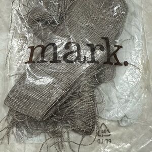 Avon Shimmering Silver Scarf with Fringe